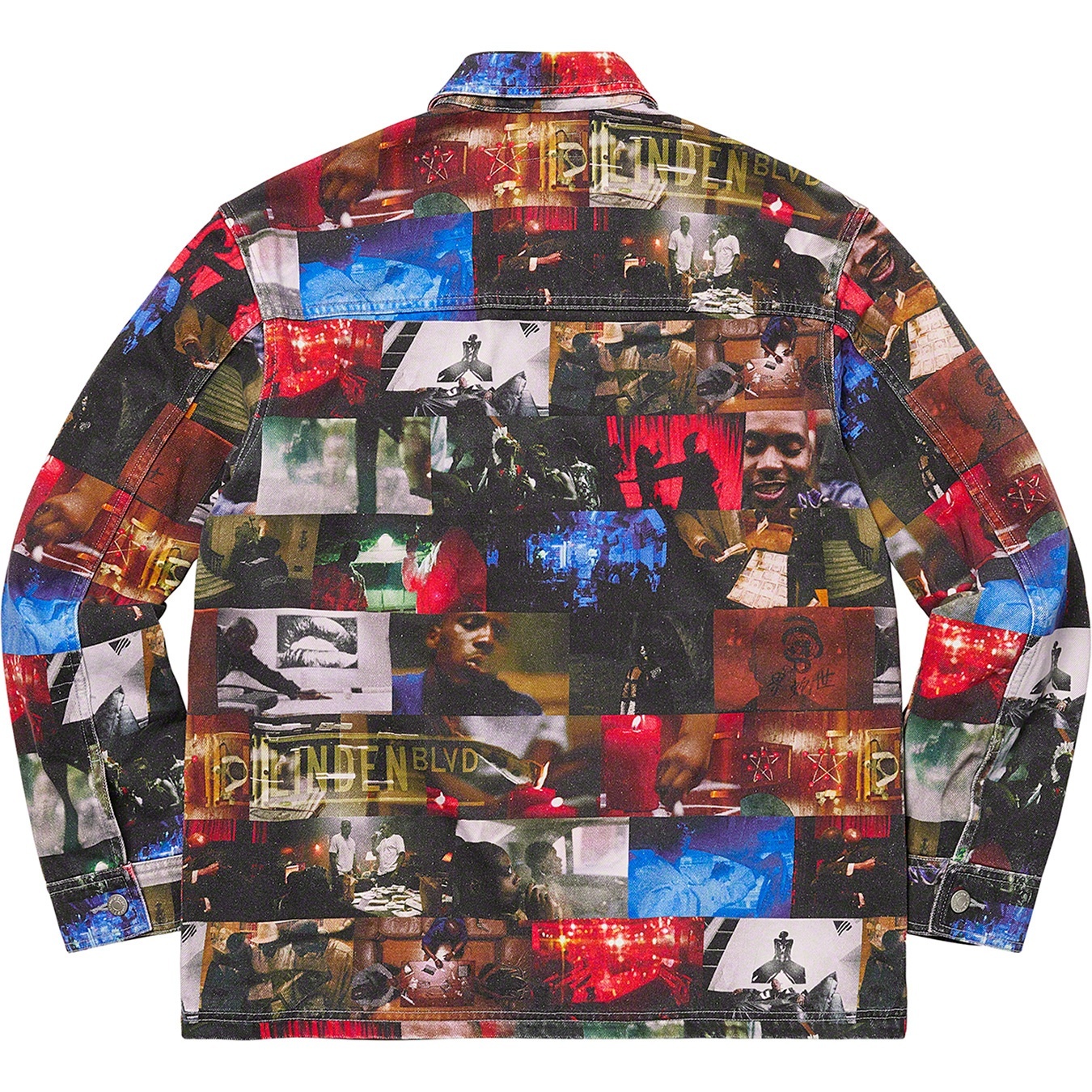 Nas and DMX Collage Denim Chore Coat view 4